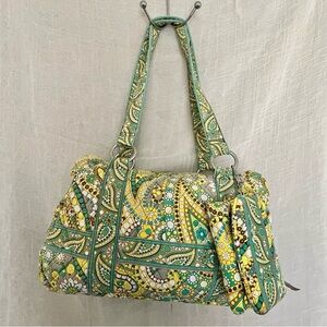 Vera Bradley Shoulder Duffle Bag, Lemon Parfait, Wallet & Purse Set, Vintage Y2K